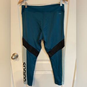 Adidas Blue and Black Active Leggings